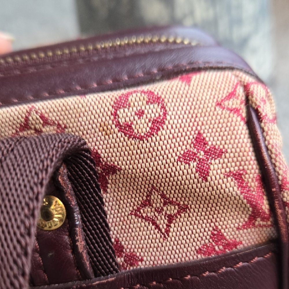 Louis Vuitton Burgandy and Red Monogram Shoulder Bag - Picture 2 of 15